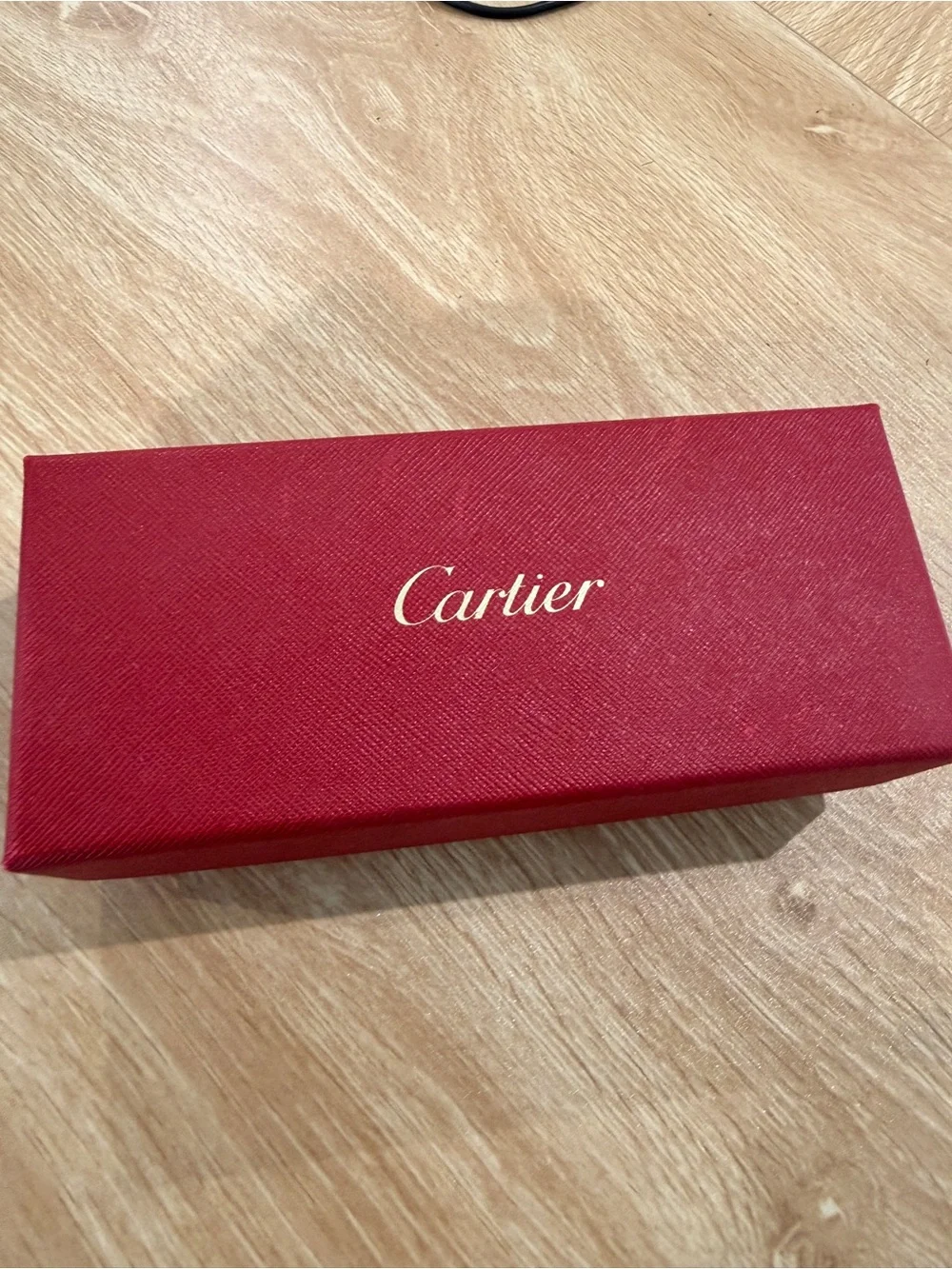 Cartier Black Sunglasses with Red Branded Case